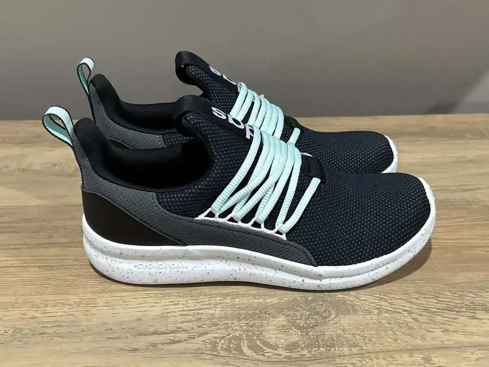 Adidas Lite Racer Adapt 7.0 Kids' Sneakers in Black and Halo Mint, size 7